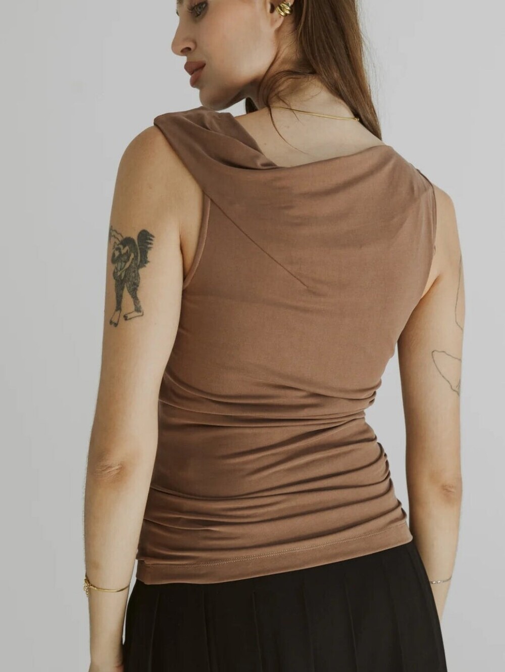 NWT NIBI MTK Draped One-Shoulder Tank Top Size Medium